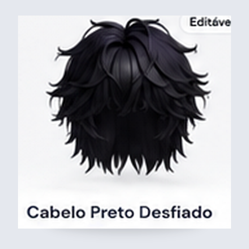 Cabelo Preto Desfiado