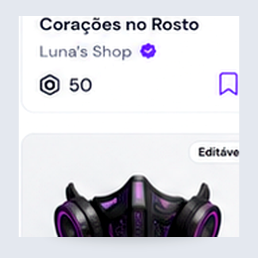 Corações no Rosto Noir