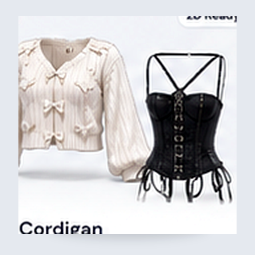 Bow Cardigan Noir